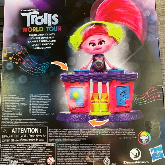 DreamWorks Trolls World Tour Party DJ Poppy Doll  Musical DJ lights up & sings - Picture 3 of 8